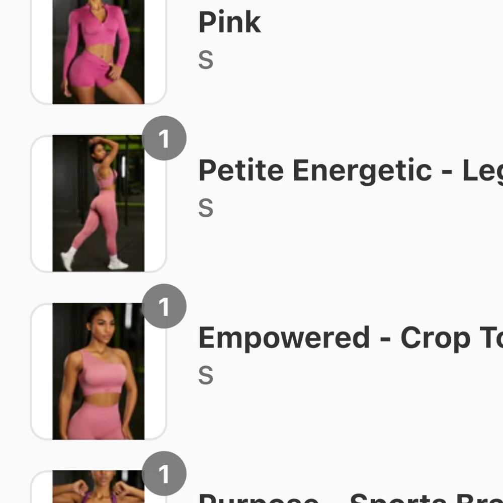 Bo+Tee passion gym sets! Bundle 3 whole sets (SOLD) do NOT buy